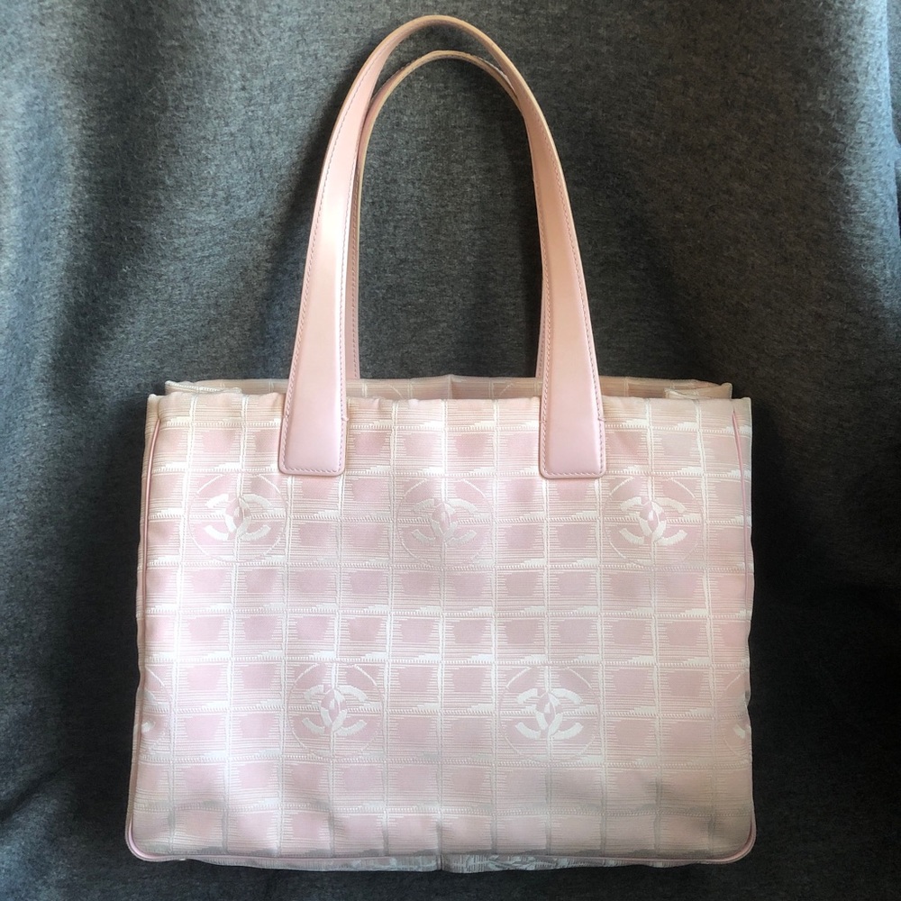 SOLD Authentic Chanel Travel Line Pink Tote Bag w/ Date Code & Certificate